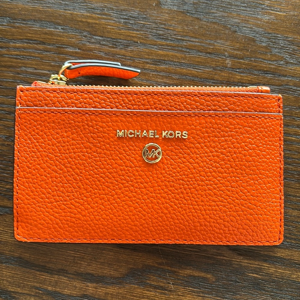 Michael Kors leather slim card case